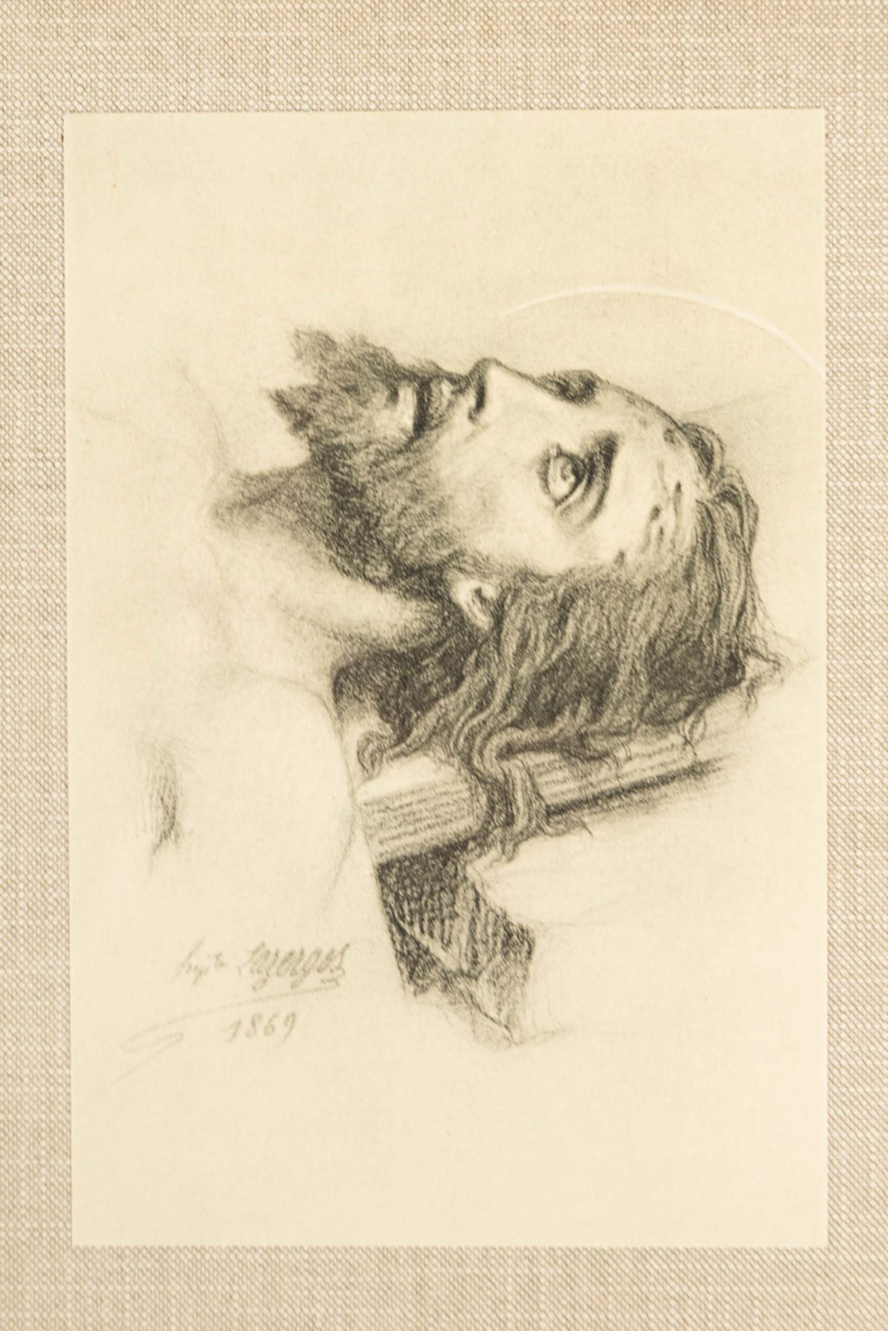 Hippolyte LAZERGES (1817-1887) a 14 piece station of the cross, 'The Face of Christ, 1869'. (H:21cm) - Image 19 of 20