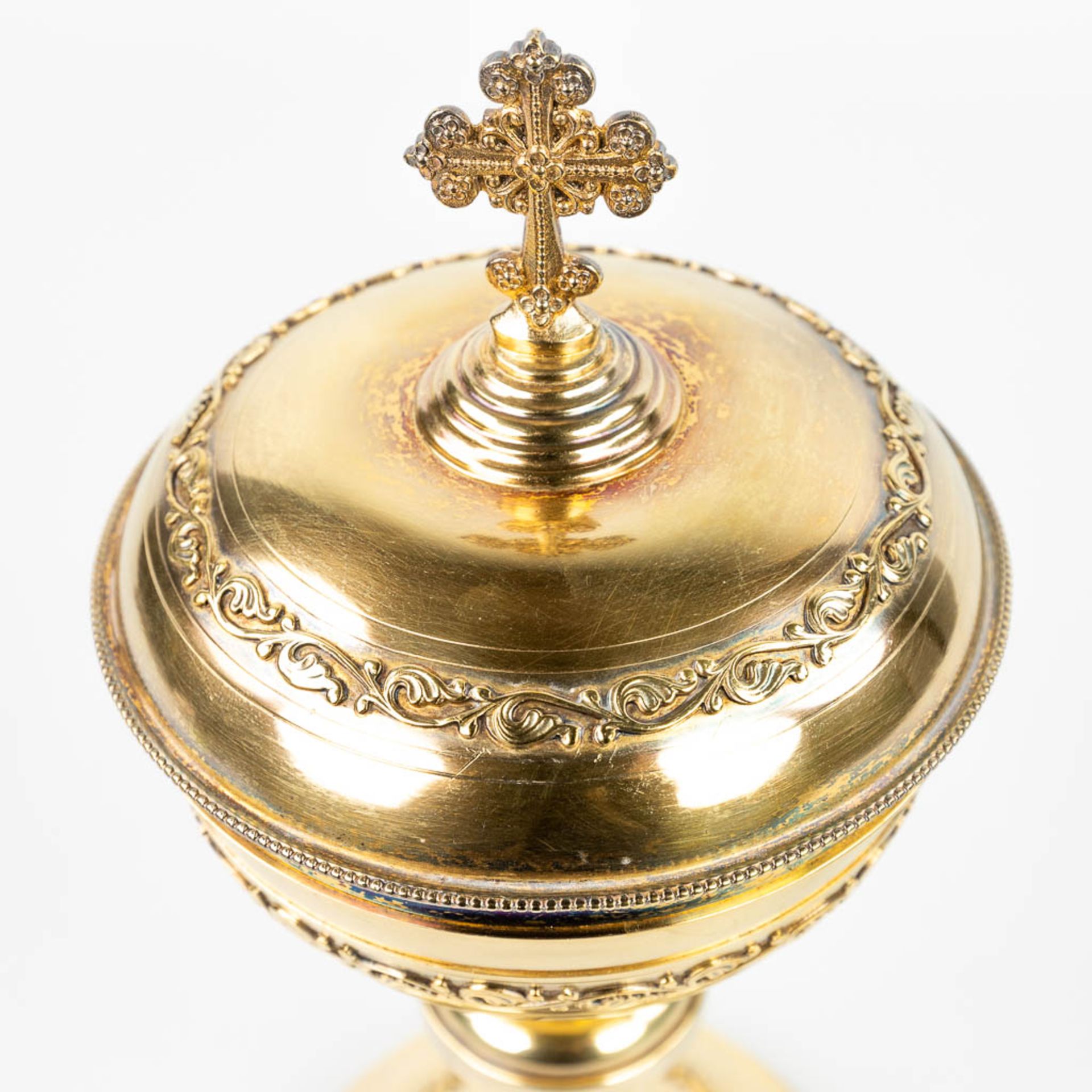 A ciboria made of gold-plated silver and marked VF800. (H:26,5cm) - Image 12 of 12