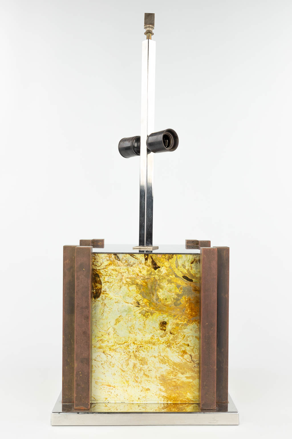 Romeo REGA (1925-1984) A mid-century table lamp made with bass. (H:70cm) - Image 6 of 10