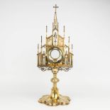 Franz Xaver Hellner (1819-1901) An exceptional Tower Monstrance made of gold-plated silver gothic re