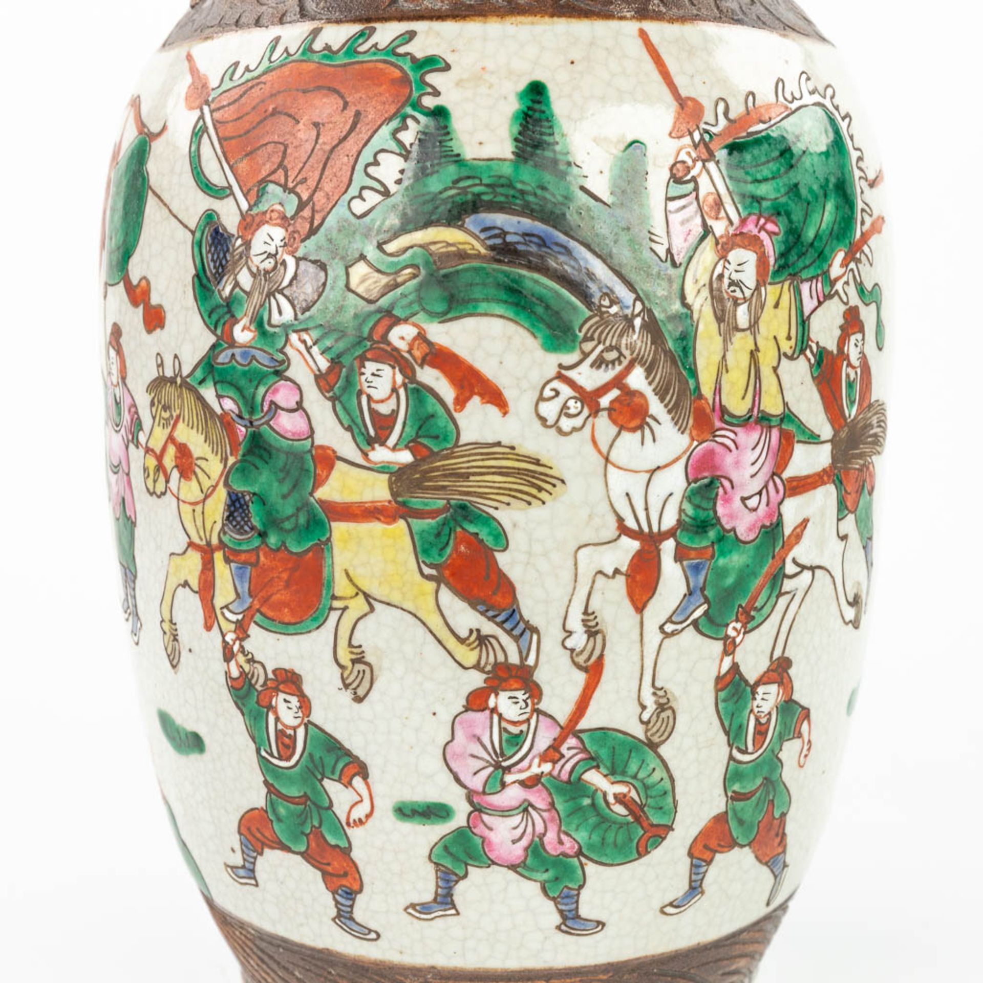 A Chinese and Japanese vase, Nanking and Imari. (H:44cm) - Image 8 of 14