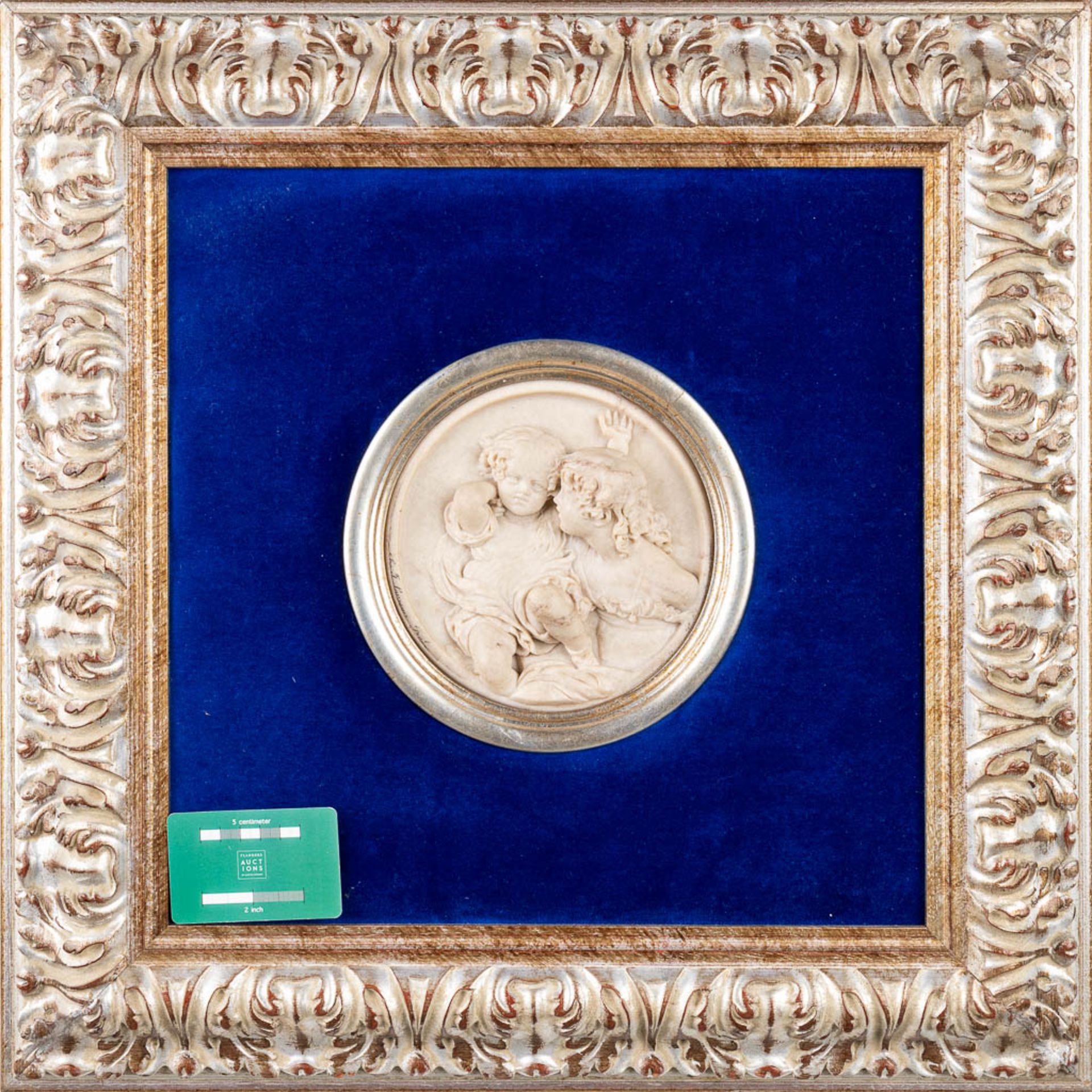 Edward William WYON (1811-1885)(attr.) A plaque made of sculptured marble with a bronze coin. - Image 5 of 8