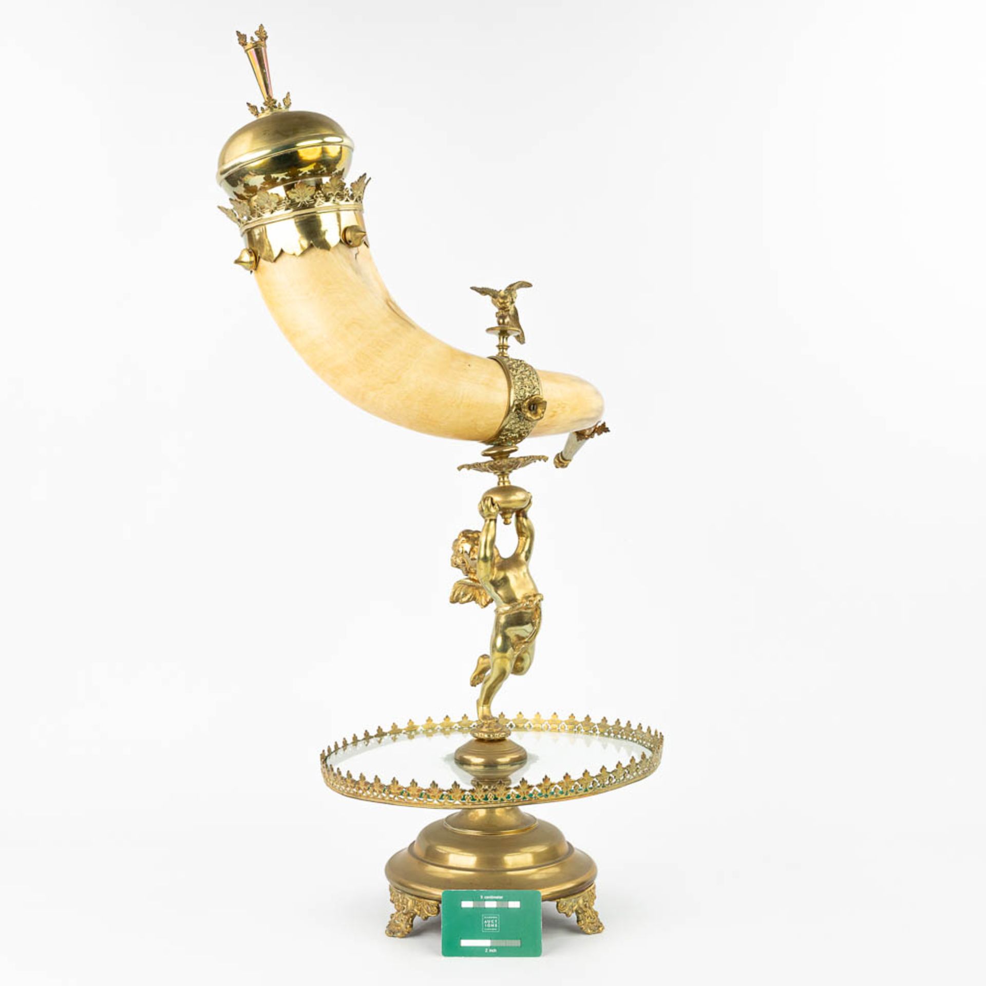 An antique Cornucopia 'The Horn of Plenty' finished with brass. The first half of the 20th century.  - Bild 2 aus 18
