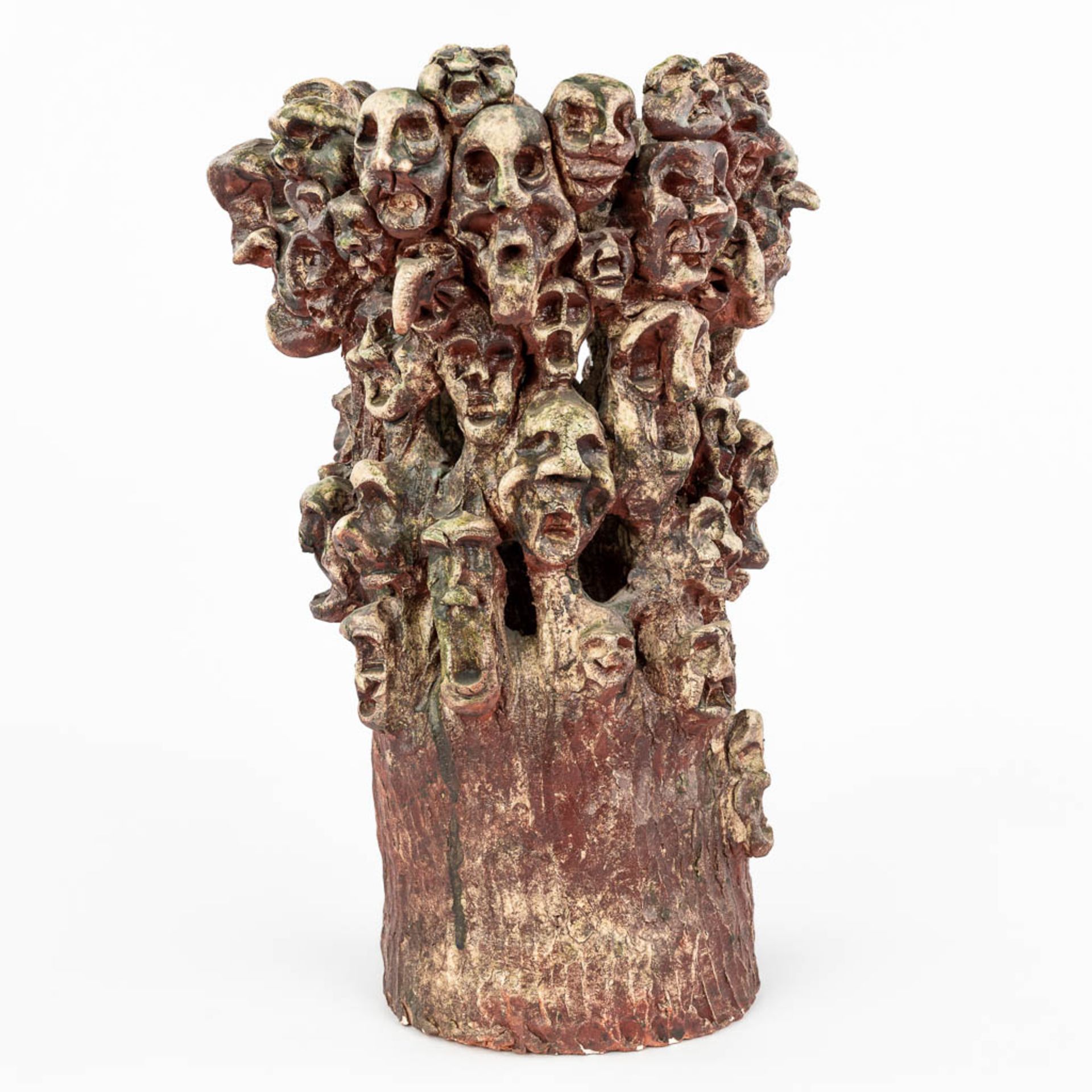 A vase made of glazed ceramics 'The Underworld'. (H:43cm) - Image 3 of 13
