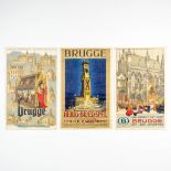A collection of 3 vintage postersÊ'Brugge' - 'Brugge Heilig Bloed Spel' 'Men bereikt het best Brugge