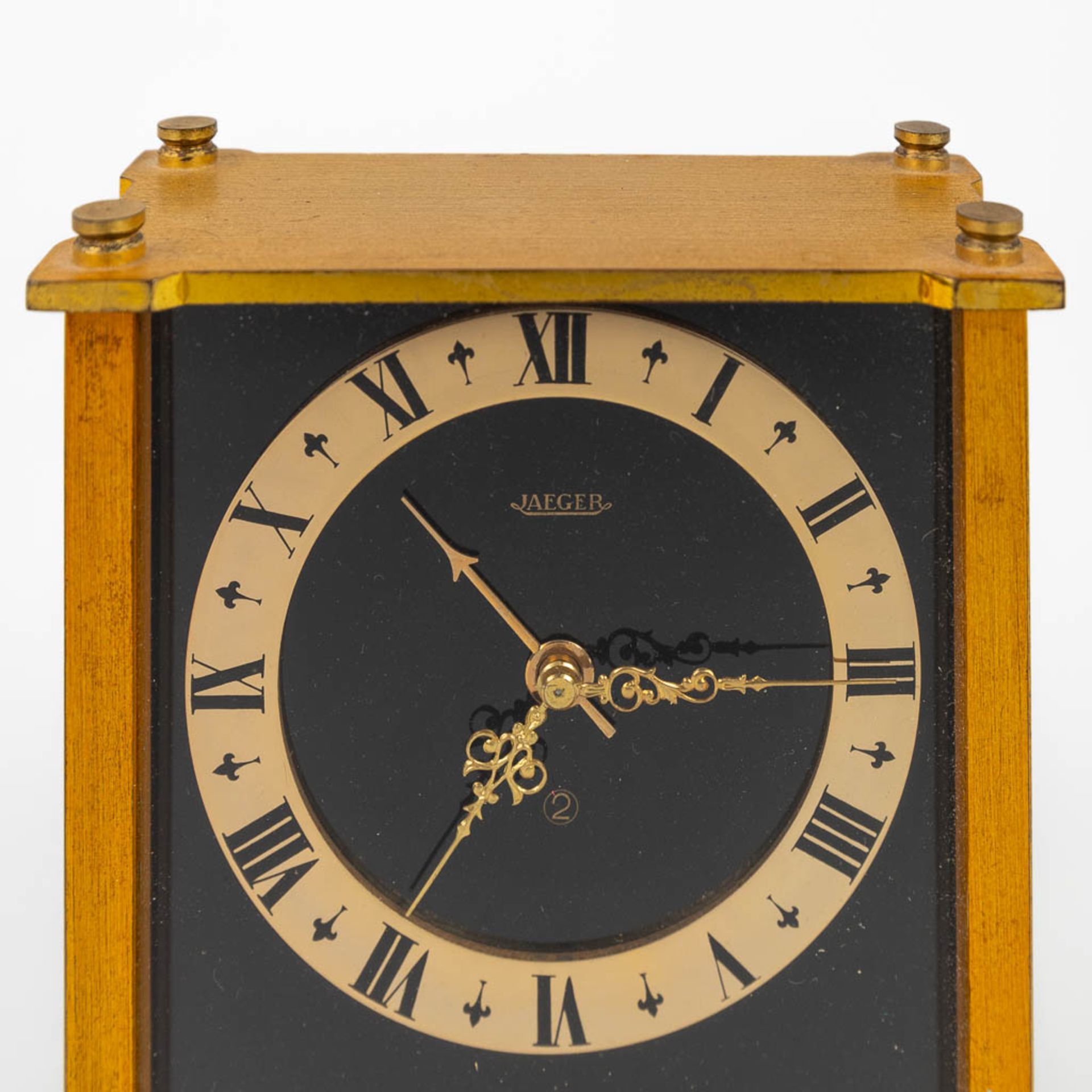 A table alarm clock, marked Jaeger. Made in Switzerland. (H:13cm) - Image 7 of 13