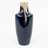 Fa•encerie de Thulin, a vase made of glazed faience. (23 x 10cm)