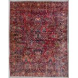 An Oriental hand-made carpet, Sarough. (355 x 275 cm)