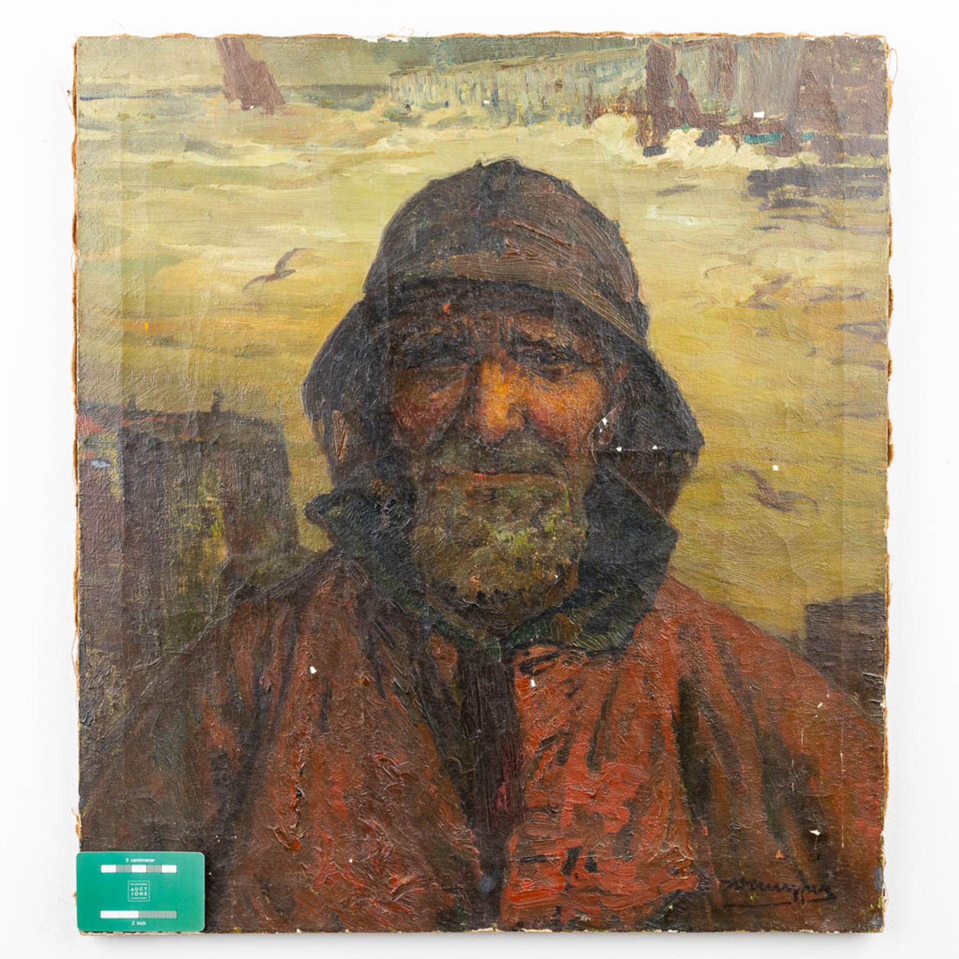 Alfons DE CUYPER (1887-1950) 'Portrait of a fisherman' (54 x 60cm) - Image 3 of 9