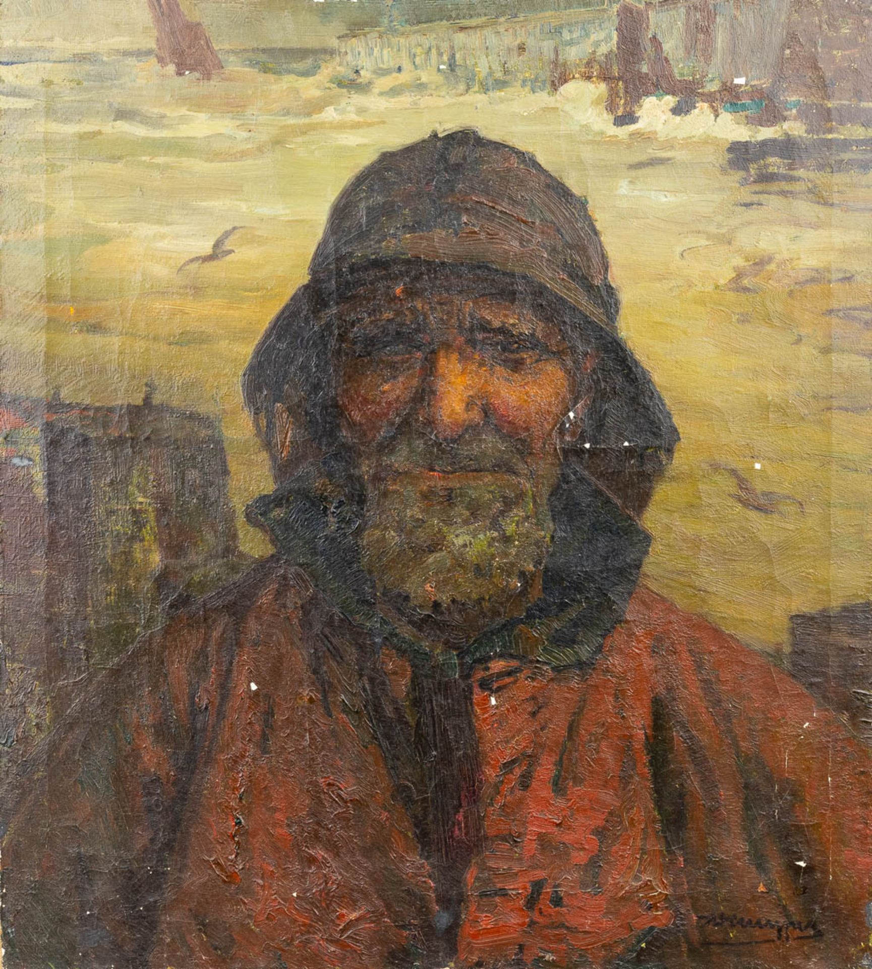 Alfons DE CUYPER (1887-1950) 'Portrait of a fisherman' (54 x 60cm)