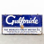 Gulfpride, an enamel sign 'The World's finest motor oil'. (117 x 57cm)