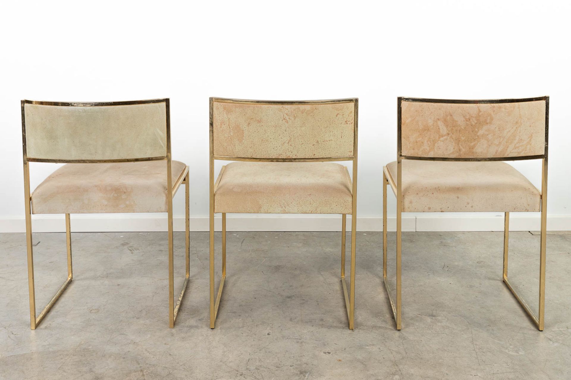 Willy RIZZO (1928-2013)ÊSet of 3 chairs, made of gold plated brass. Circa 1970. (49 x 48 x 78cm) - Image 10 of 14