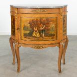 A commode with romantic decor, Louis XVI style. (36 x 73 x 78cm)