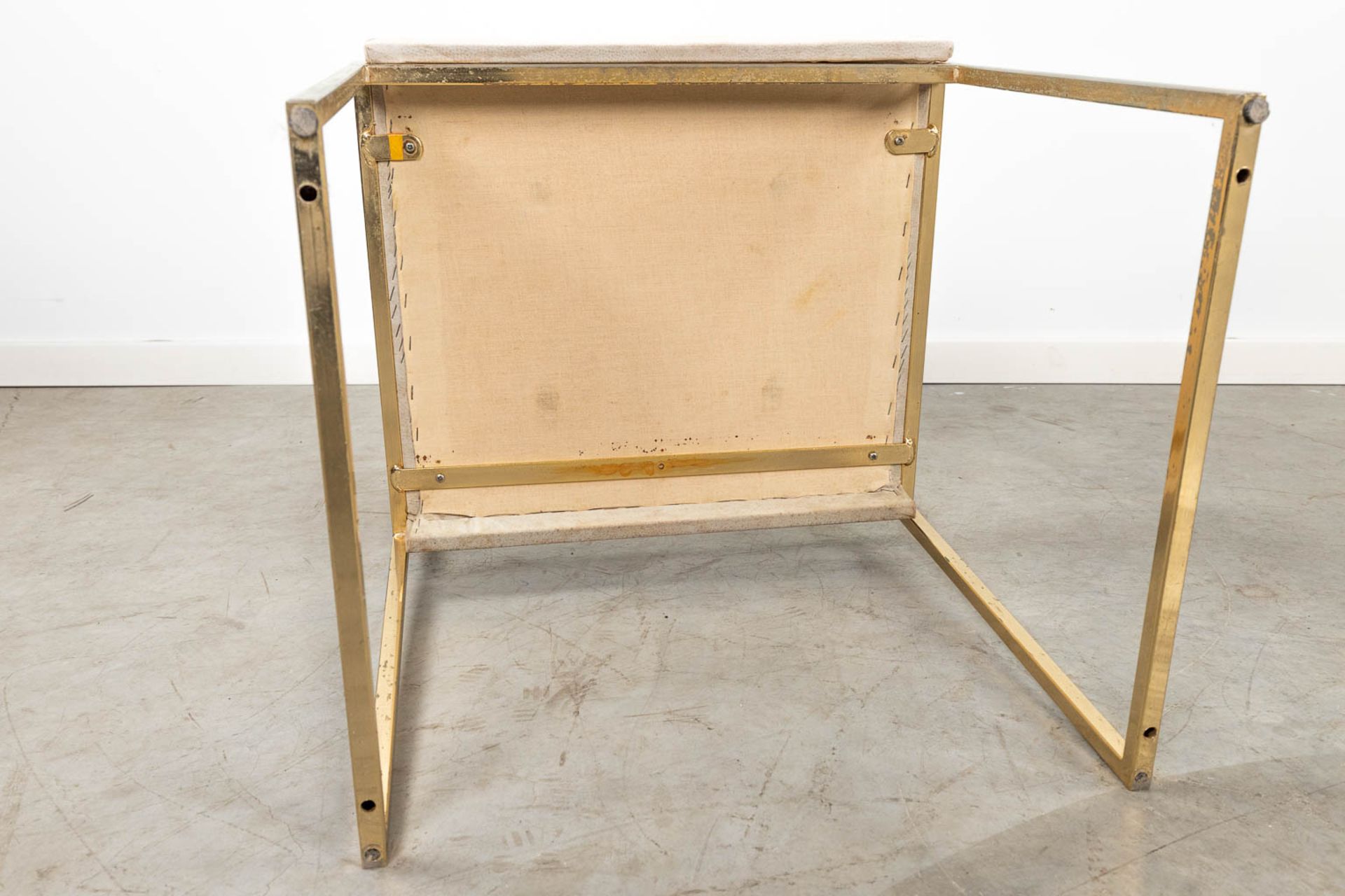 Willy RIZZO (1928-2013)ÊSet of 3 chairs, made of gold plated brass. Circa 1970. (49 x 48 x 78cm) - Image 12 of 14