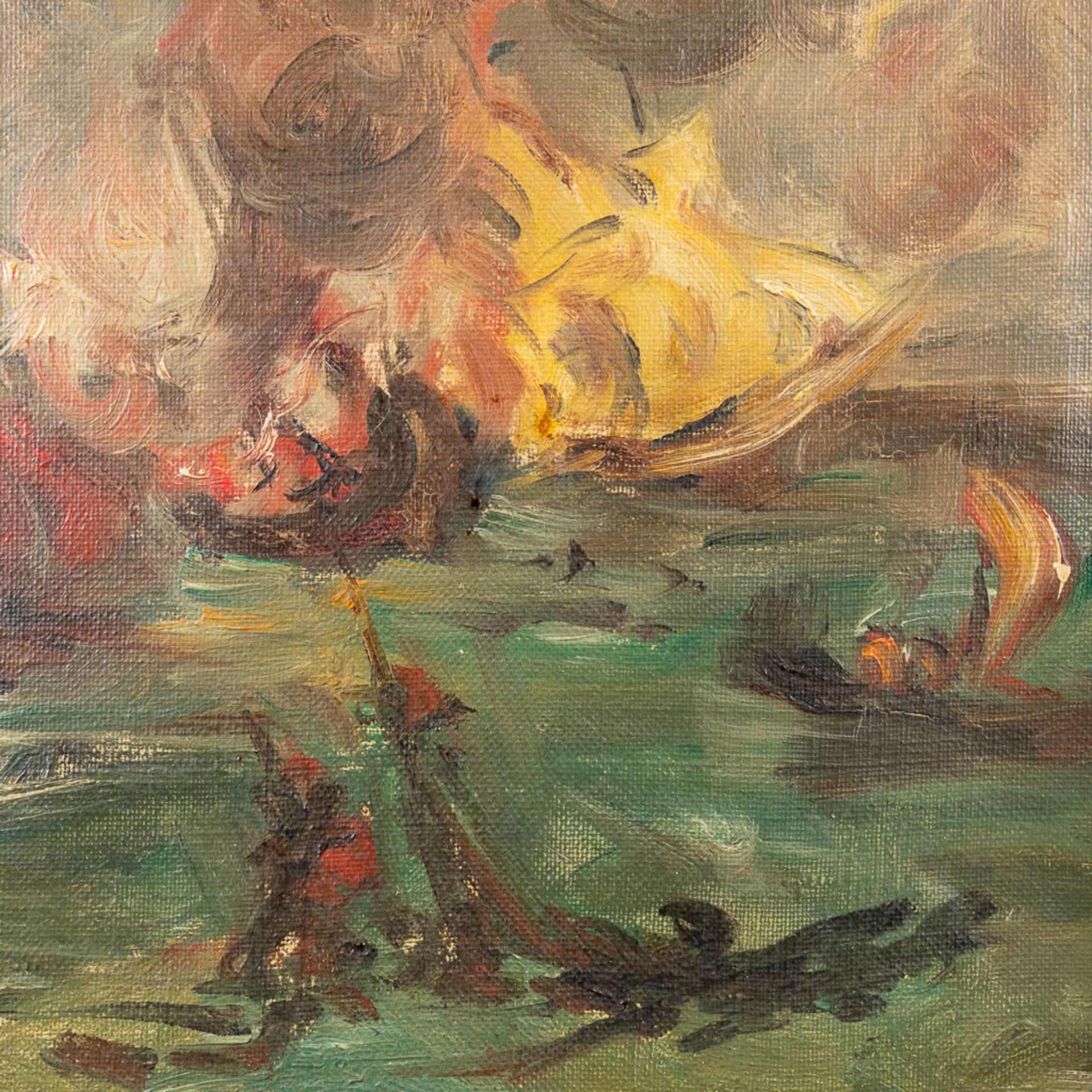 ArmandÊJAMAR (1870-1946) 'La Legende De Tijl Uylenspiegel' oil on canvas. 1940 (46 x 37cm) - Image 3 of 8