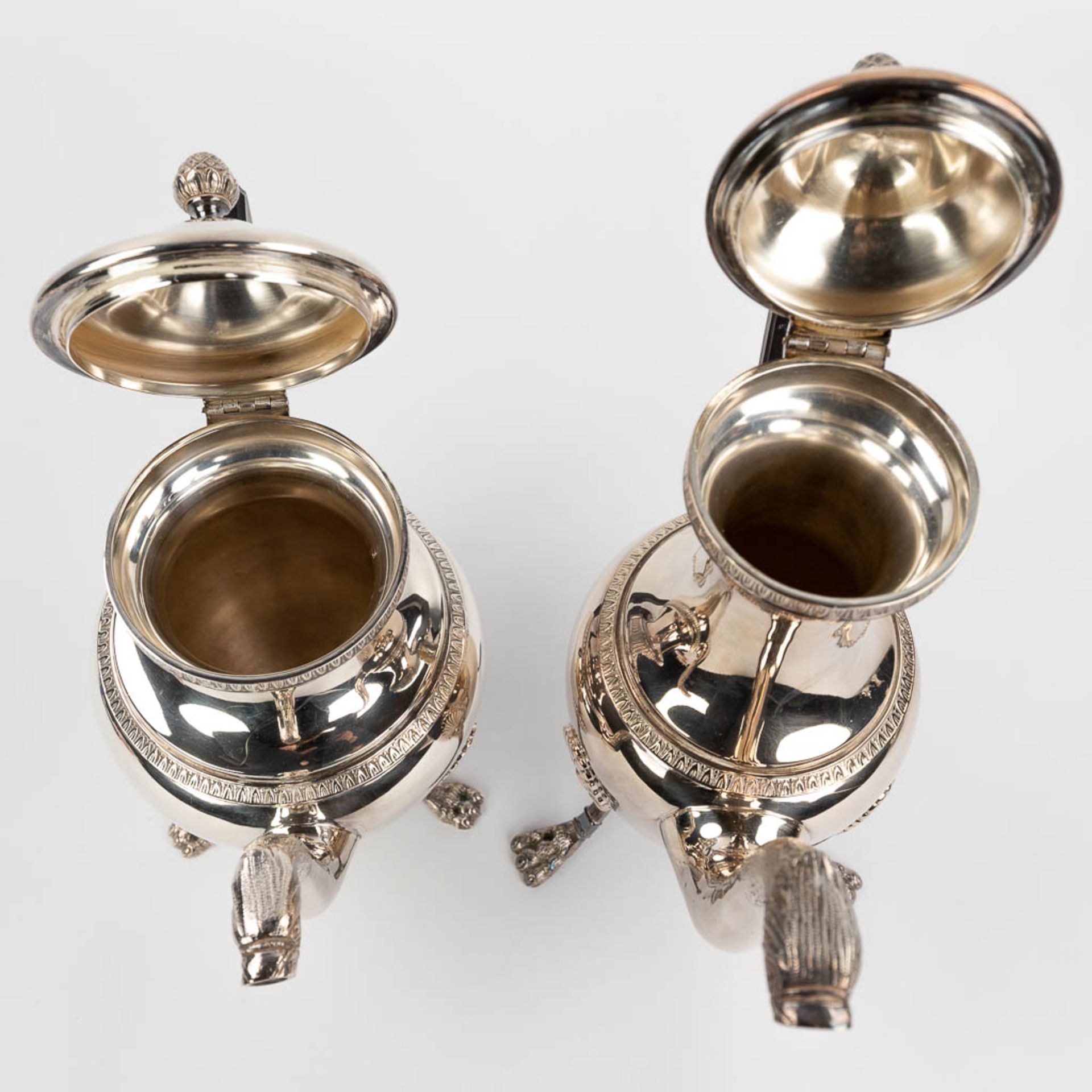 Mills Van Den Torren, a coffee and tea service made of silver-plated metal. (14,5 x 24 x 31cm) - Image 21 of 21