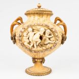 Eduard STELLMACHER (1868-1945) 'Urn with putti' (12 x 25 x 30cm)