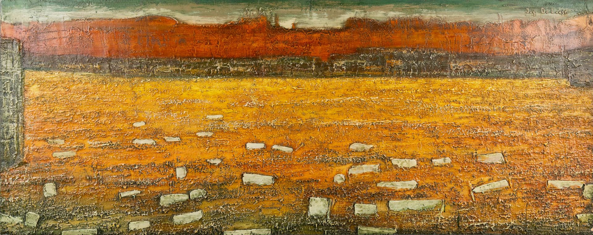 Joz DE LOOSE (1925-2011) 'Expressionist landscape' (130 x 52cm)