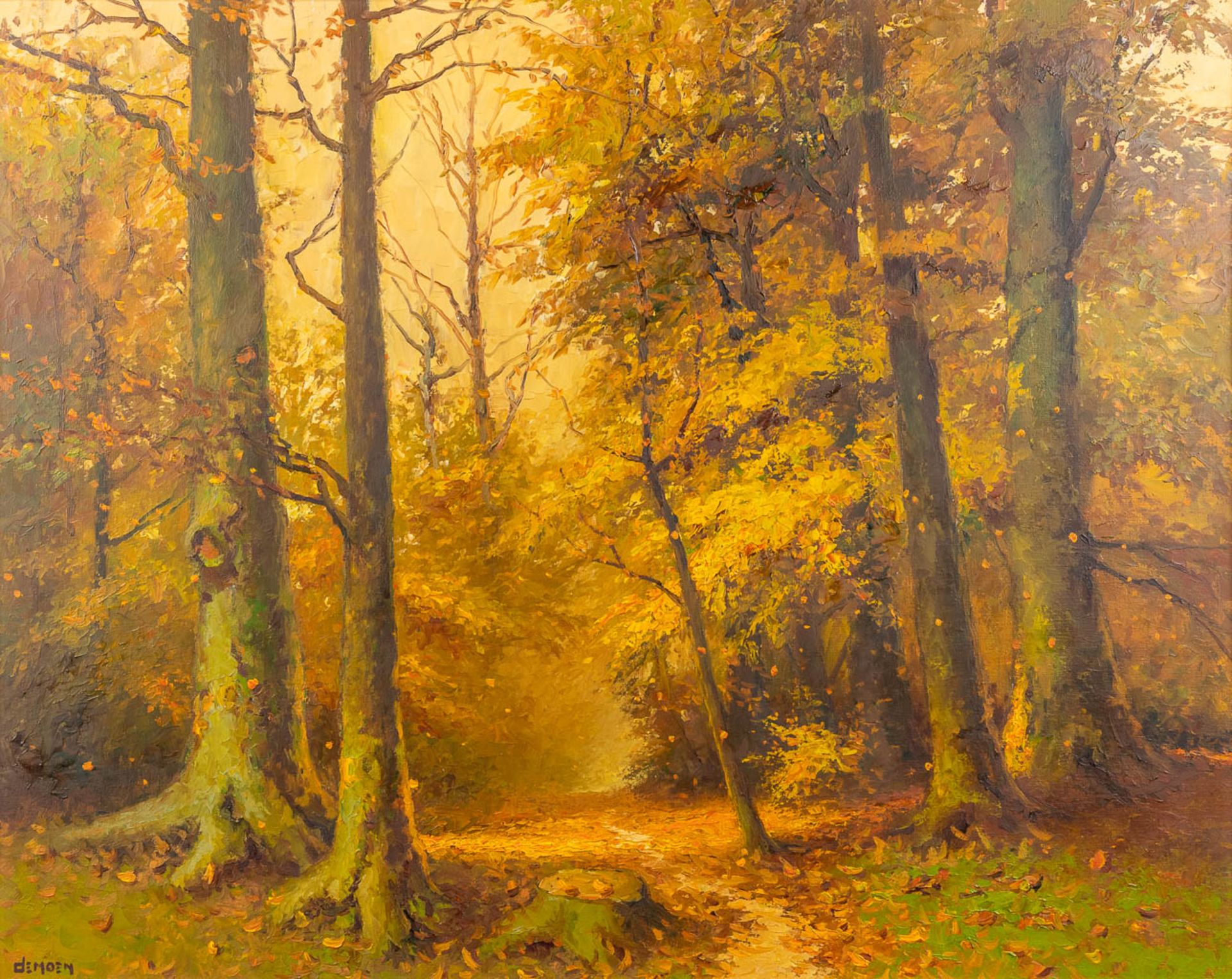 Albert DEMOEN (1916) 'Forest View' oil on canvas. (100 x 80cm)