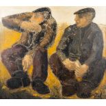 ThŽo VAN RINTEL (1936) 'Two Farmers' oil on canvas. (80 x 70cm)