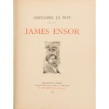 GrŽgoire LE ROY (1862 - 1941) 'James Ensor', Signed By James Ensor. 1922 (25 x 30,5 x 6cm)