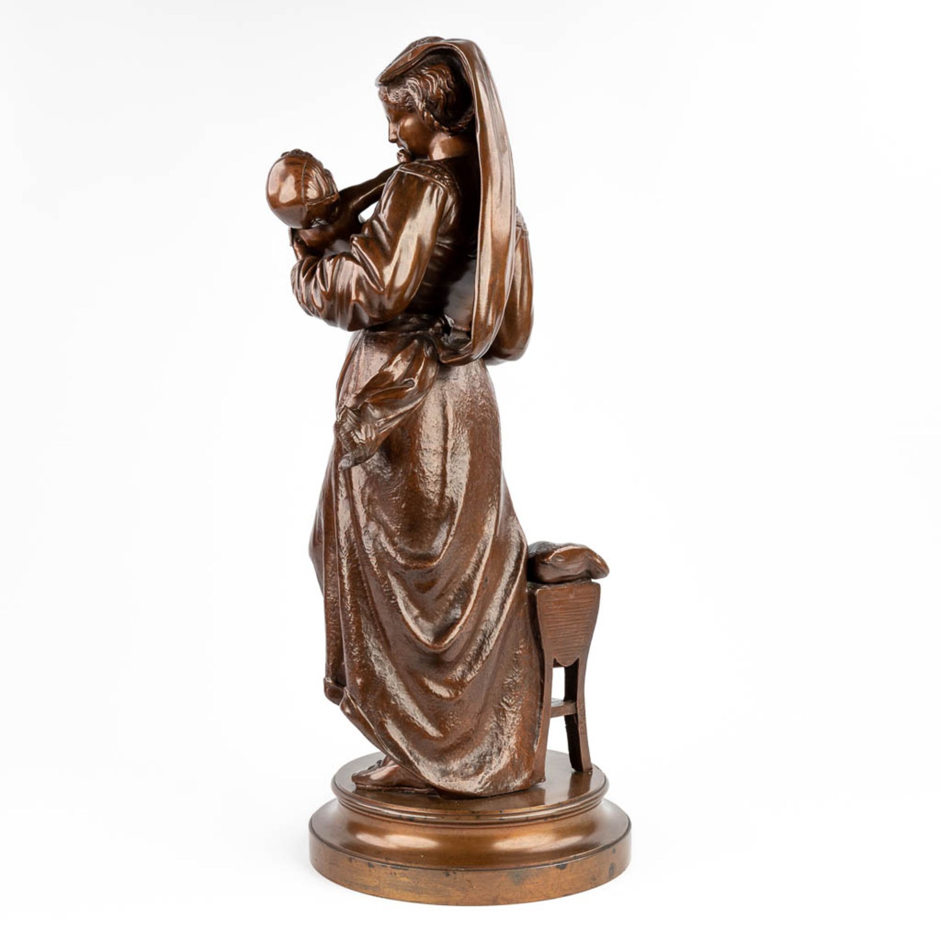 Albert ROLLE (1816-?) 'Mother with Child' (64 x 26cm) - Bild 10 aus 12