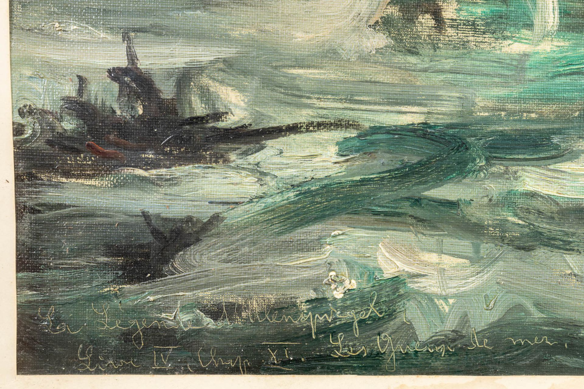 Armand JAMAR (1870-1946) 'La Legende De Tijl Uylenspiegel' oil on canvas. 1940. (45 x 37cm) - Bild 6 aus 7