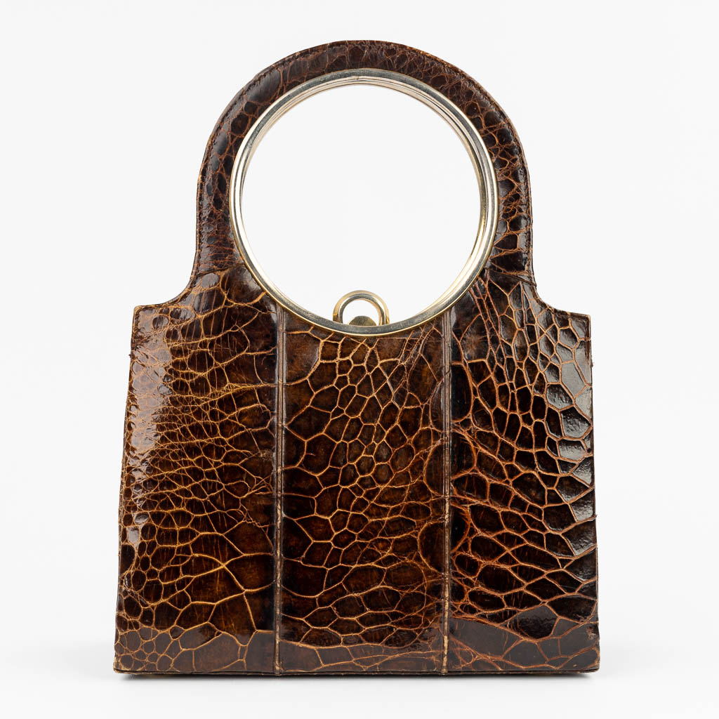 A mid-C. 'Sac Tortue' handbag made of tortoise/turtleÊleather. (23,5 x 31,5cm) - Image 14 of 16