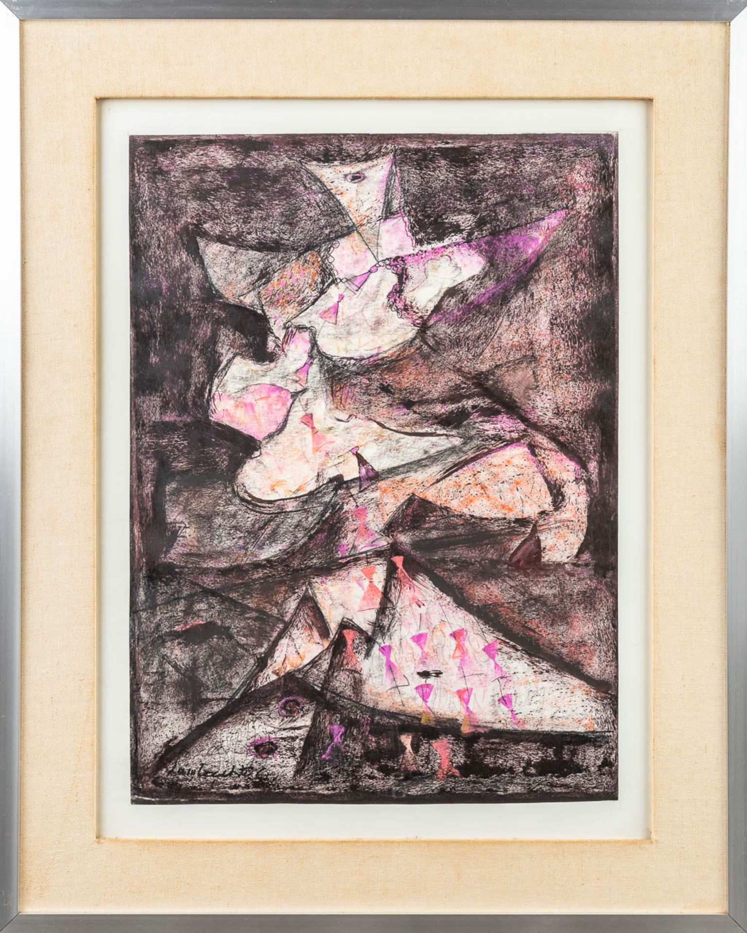 Constant LAMBRECHT (1915-1993) 'No Title' mixed mediaÊon paper. (48 x 66cm) - Image 4 of 6