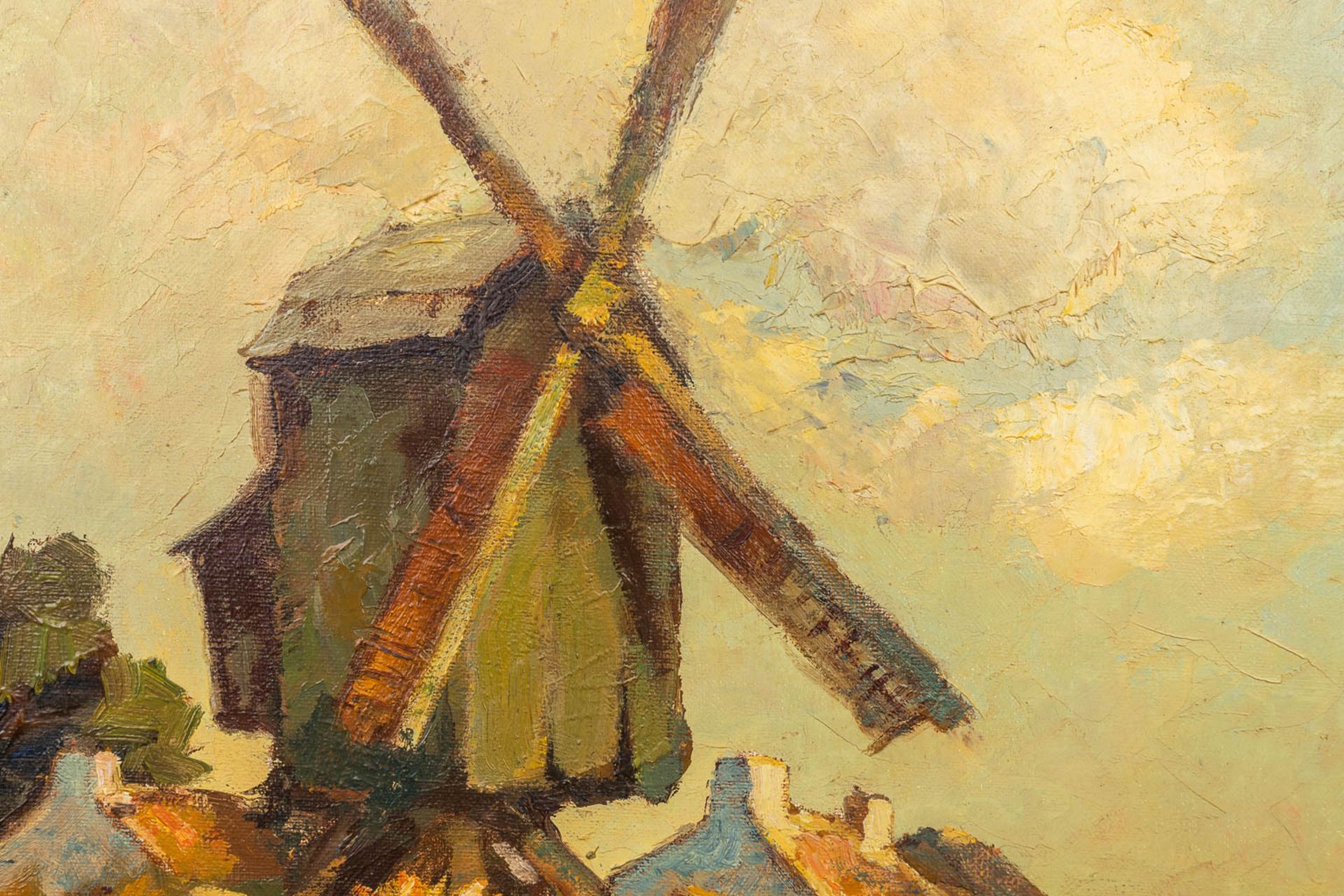 Albert DEMOEN (1916) 'Windmolen' &amp; 'De Blokhut' oil on canvas. (40 x 50cm) - Image 5 of 9