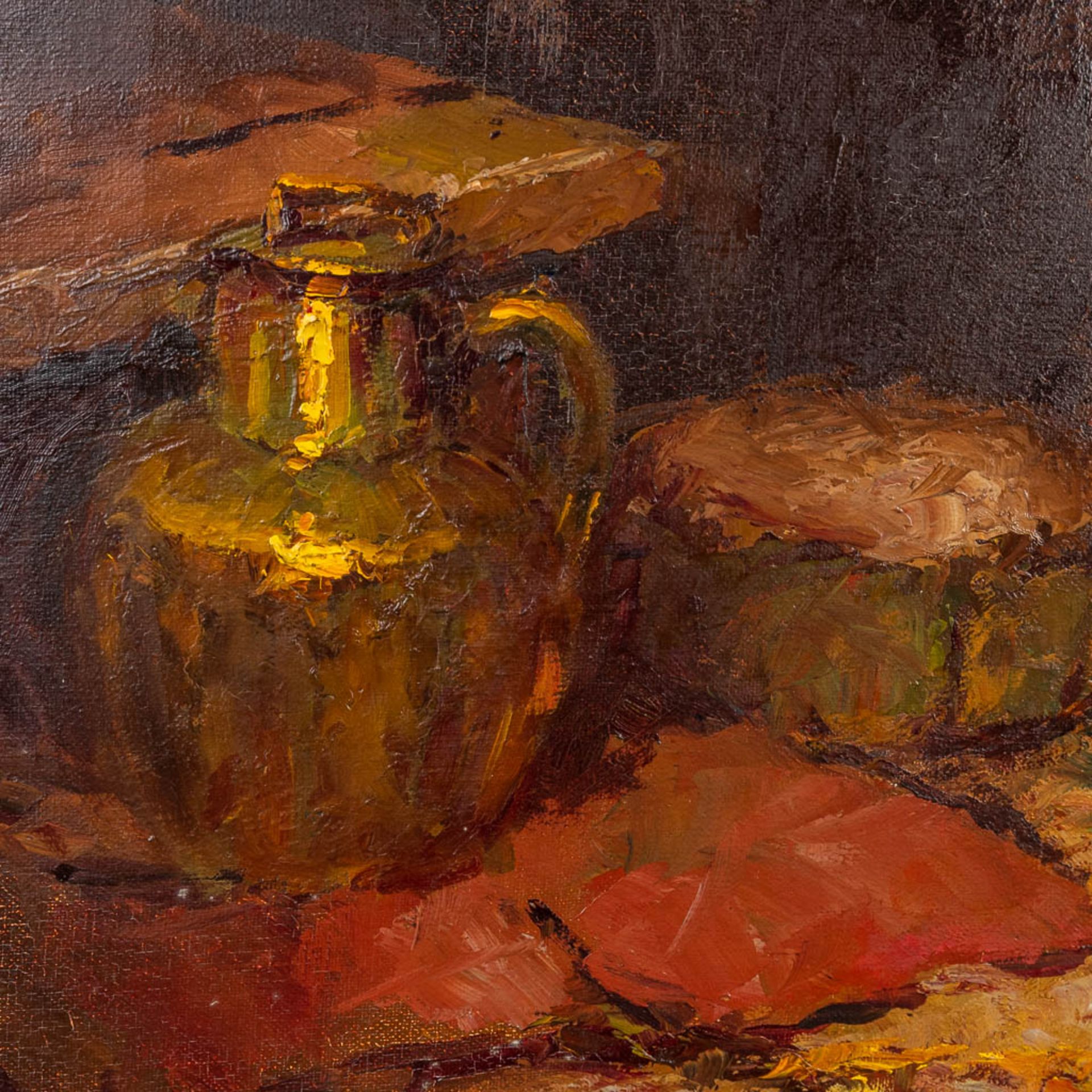 Albert DEMOEN (1916) 'The Fireplace' oil on canvas. (80 x 70cm) - Bild 6 aus 7