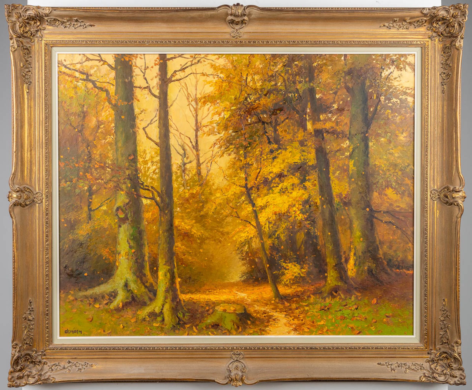 Albert DEMOEN (1916) 'Forest View' oil on canvas. (100 x 80cm) - Image 6 of 6