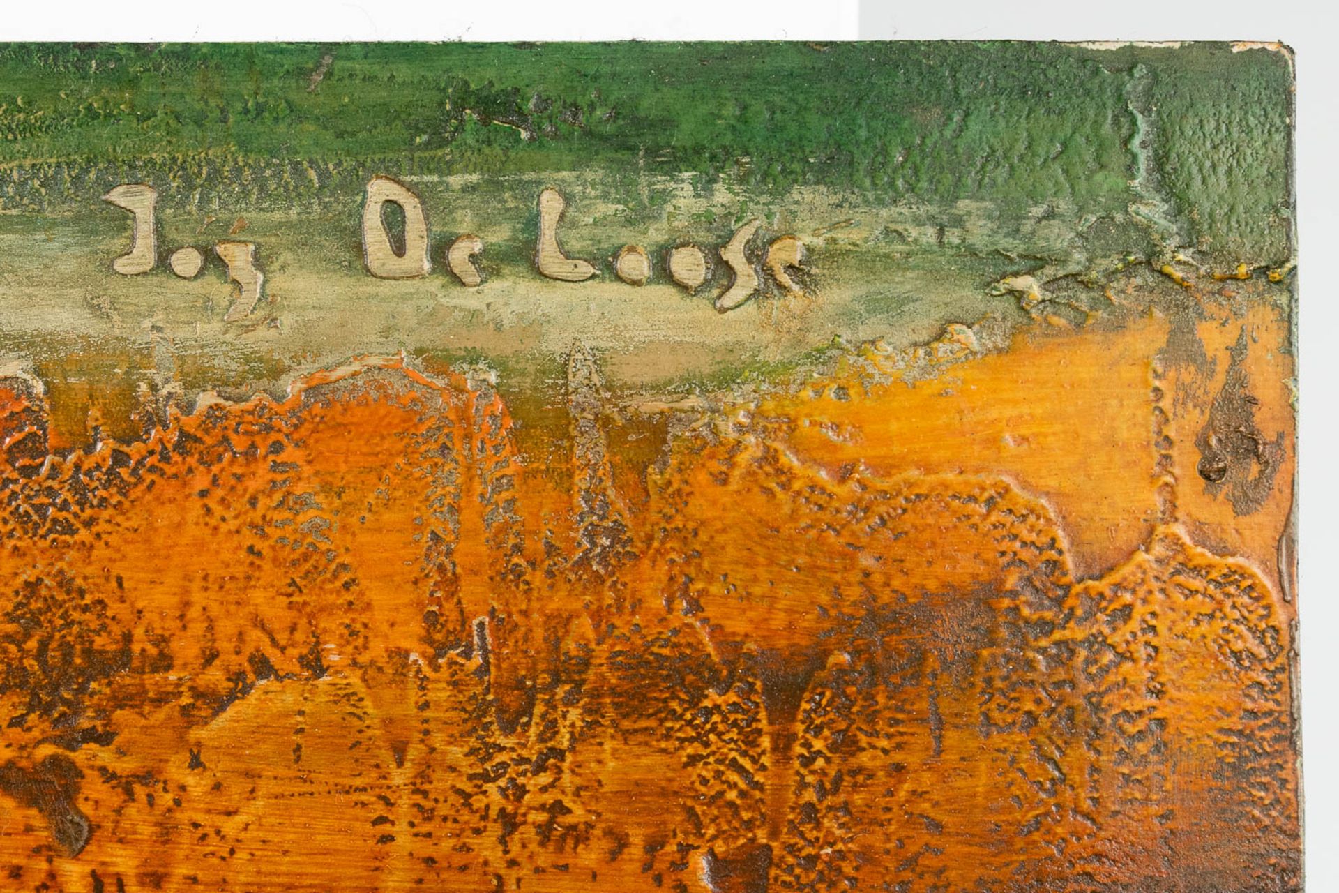 Joz DE LOOSE (1925-2011) 'Expressionist landscape' (130 x 52cm) - Image 5 of 7