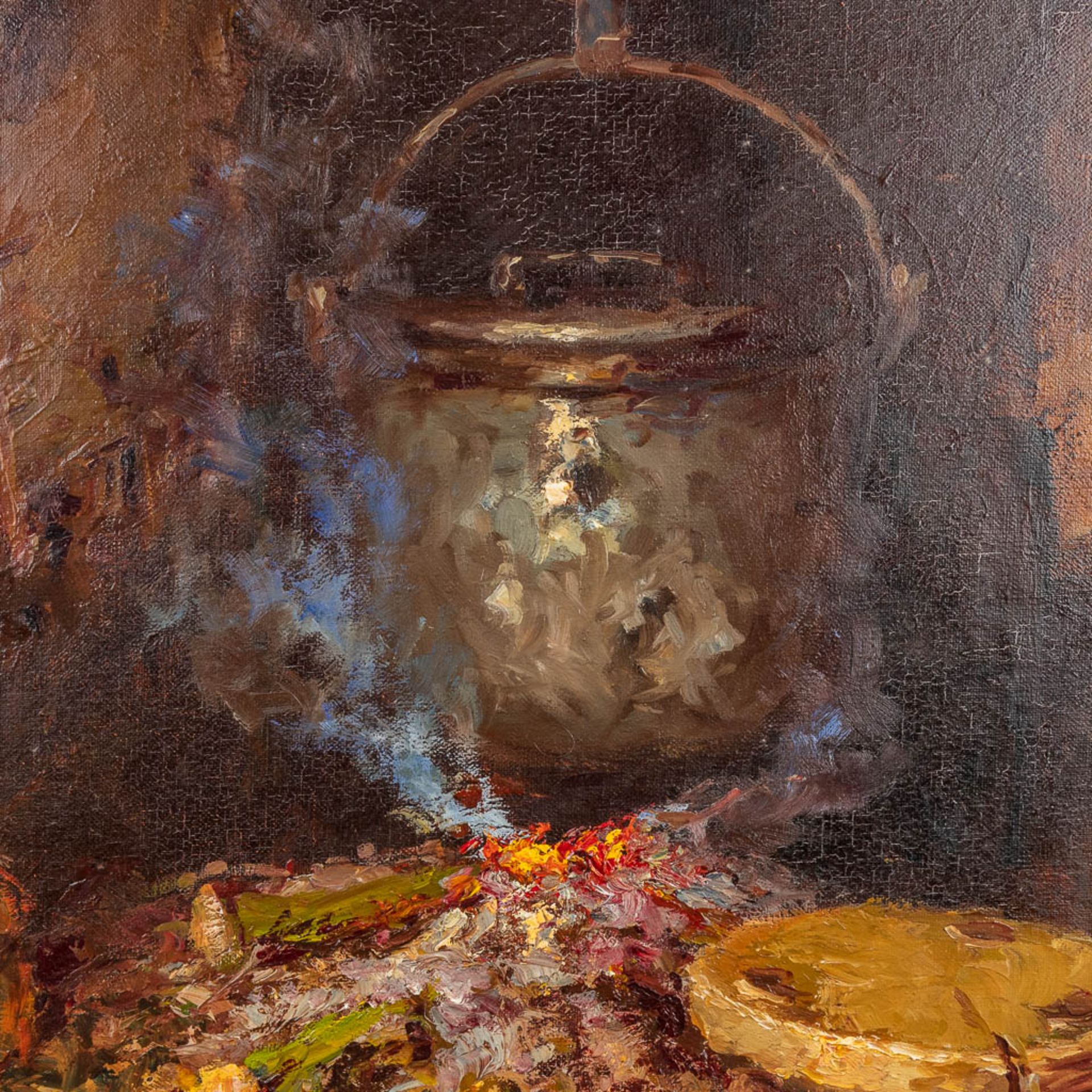 Albert DEMOEN (1916) 'The Fireplace' oil on canvas. (80 x 70cm) - Bild 5 aus 7