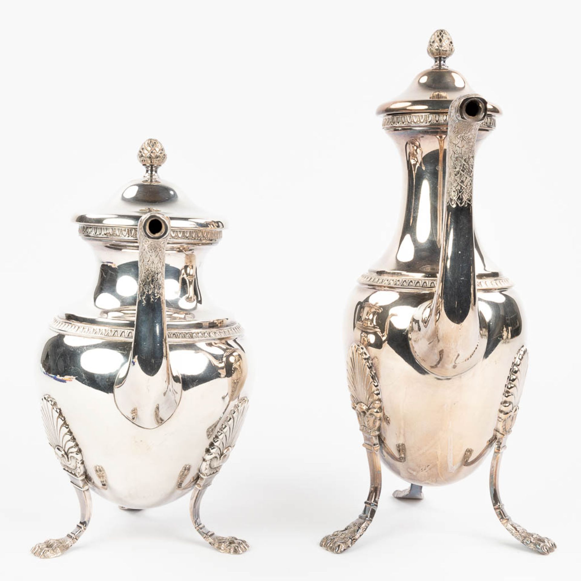 Mills Van Den Torren, a coffee and tea service made of silver-plated metal. (14,5 x 24 x 31cm) - Image 7 of 21