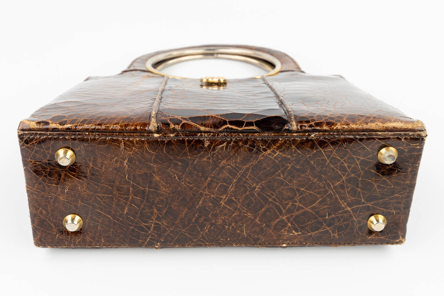 A mid-C. 'Sac Tortue' handbag made of tortoise/turtleÊleather. (23,5 x 31,5cm) - Image 12 of 16