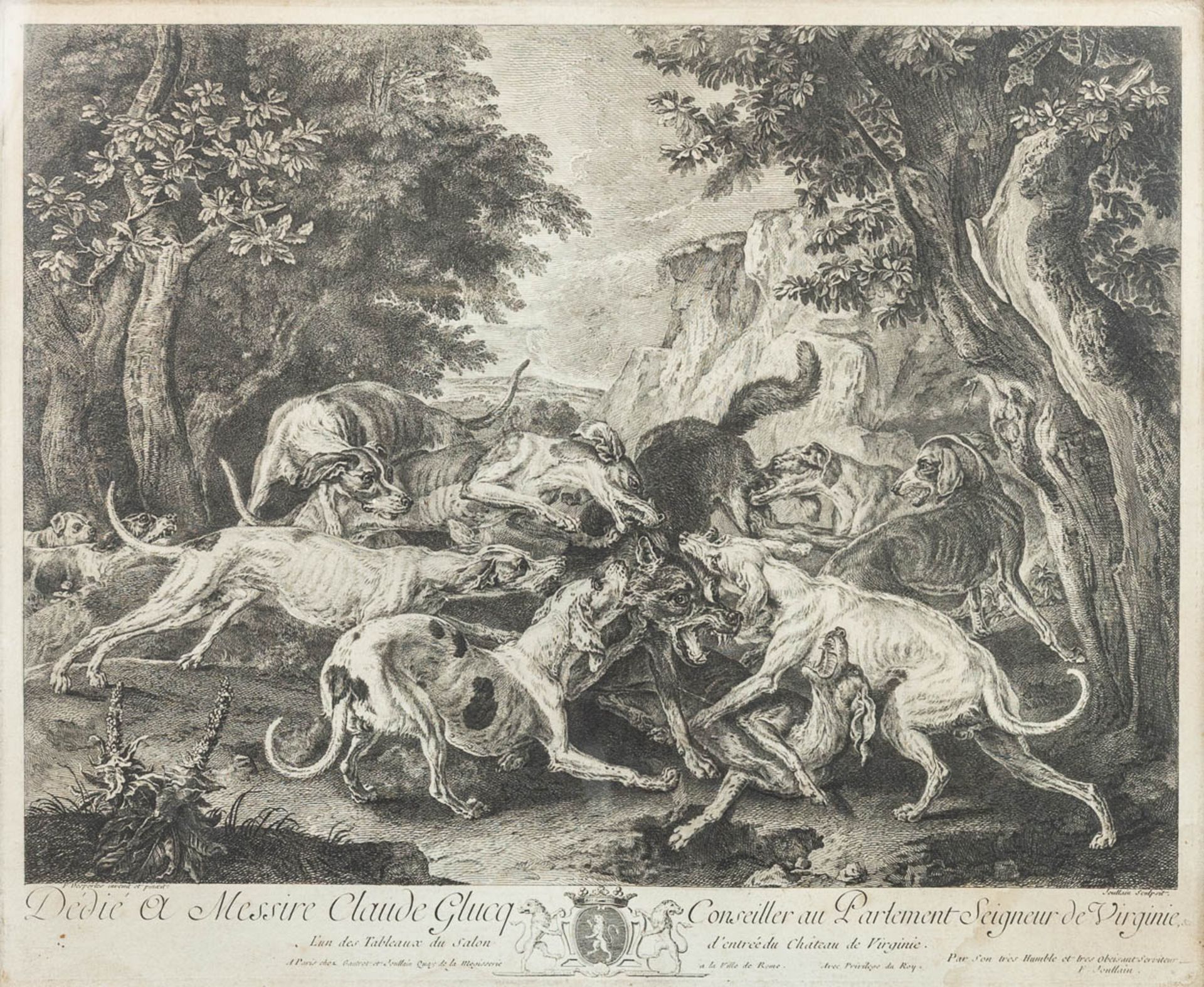 Alexandre-Franois DESPORTES (1661-1743)(after) a set of 2 engravings, byÊFrancois Joullain. (46,5 x - Bild 18 aus 23