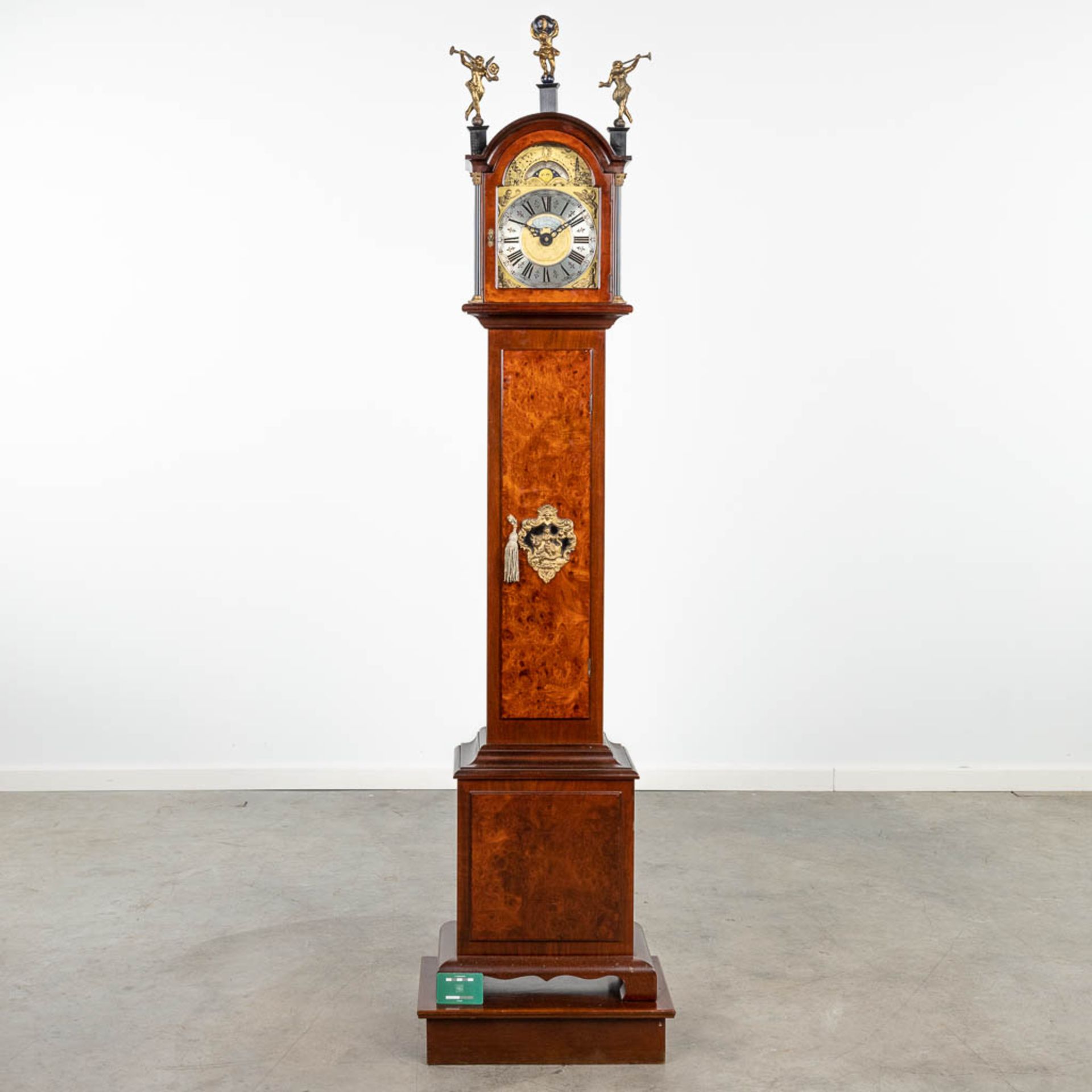 A standing clock, marked J.M. Verbrugge, Amsterdam. (28 x 47 x 192cm) - Image 2 of 12