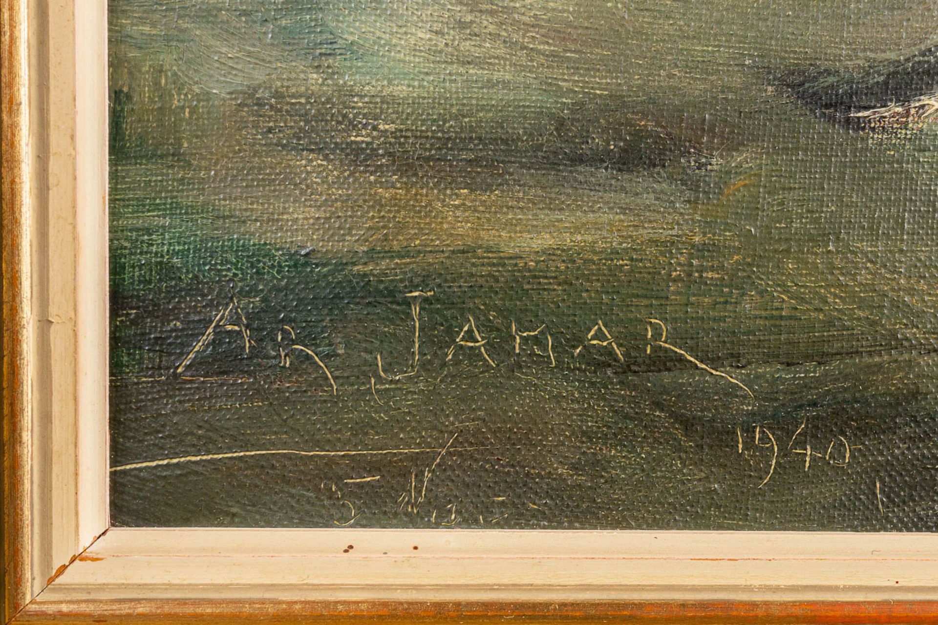 ArmandÊJAMAR (1870-1946) 'La Legende De Tijl Uylenspiegel' oil on canvas. 1940 (46 x 37cm) - Image 8 of 8