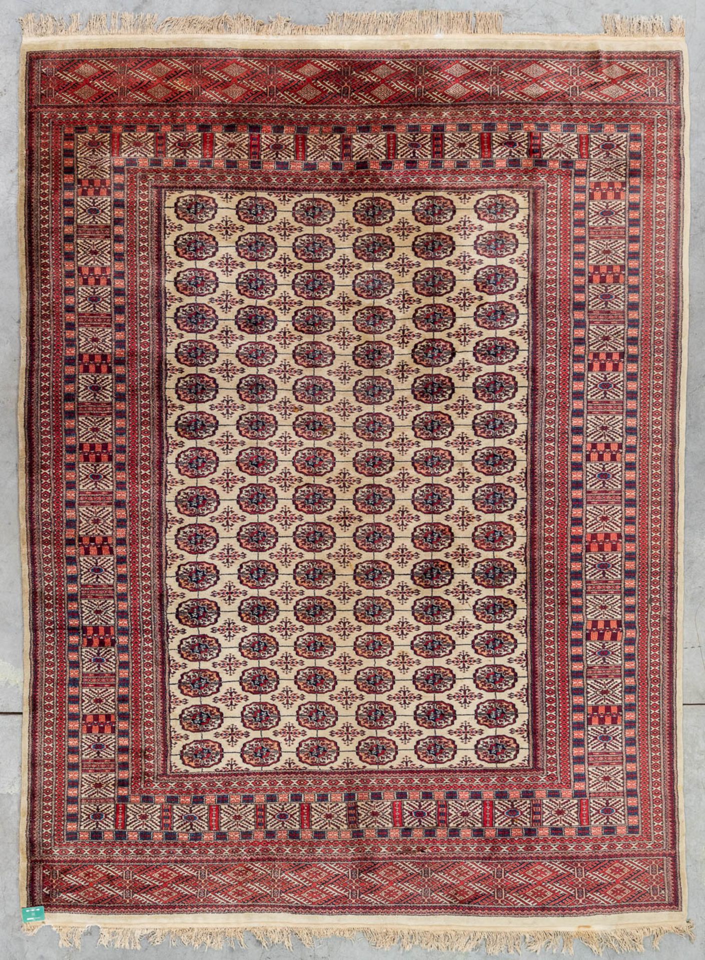 An Oriental hand-made carpet, Bokhara. (340 x 260 cm) - Image 7 of 9