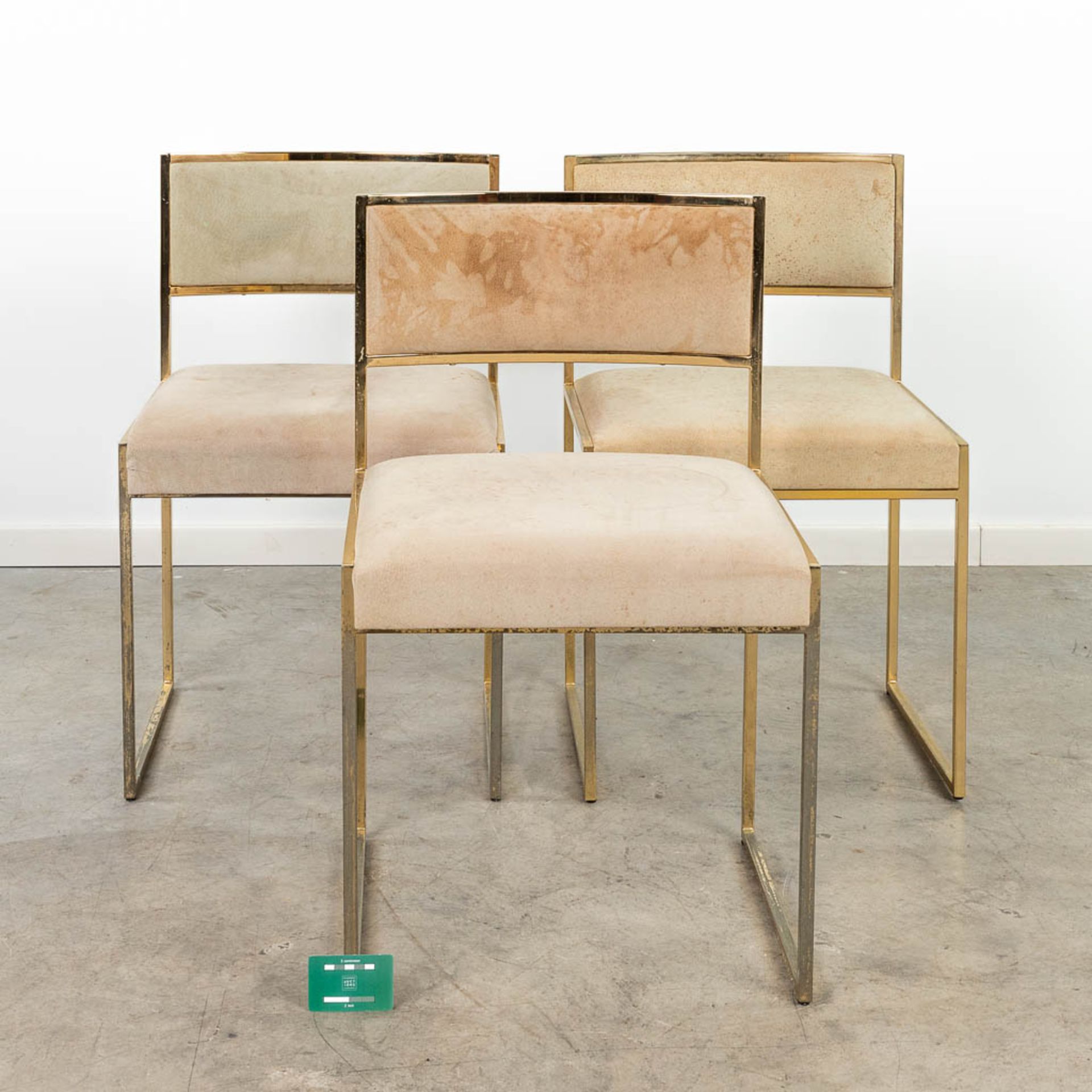 Willy RIZZO (1928-2013)ÊSet of 3 chairs, made of gold plated brass. Circa 1970. (49 x 48 x 78cm) - Image 2 of 14
