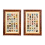 a pair of decorative frames with heraldic images. (24 x 40cm)