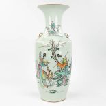 A Chinese vase made of porcelain and decorated with ladies. 19th/20th C. (57 x 23 cm)