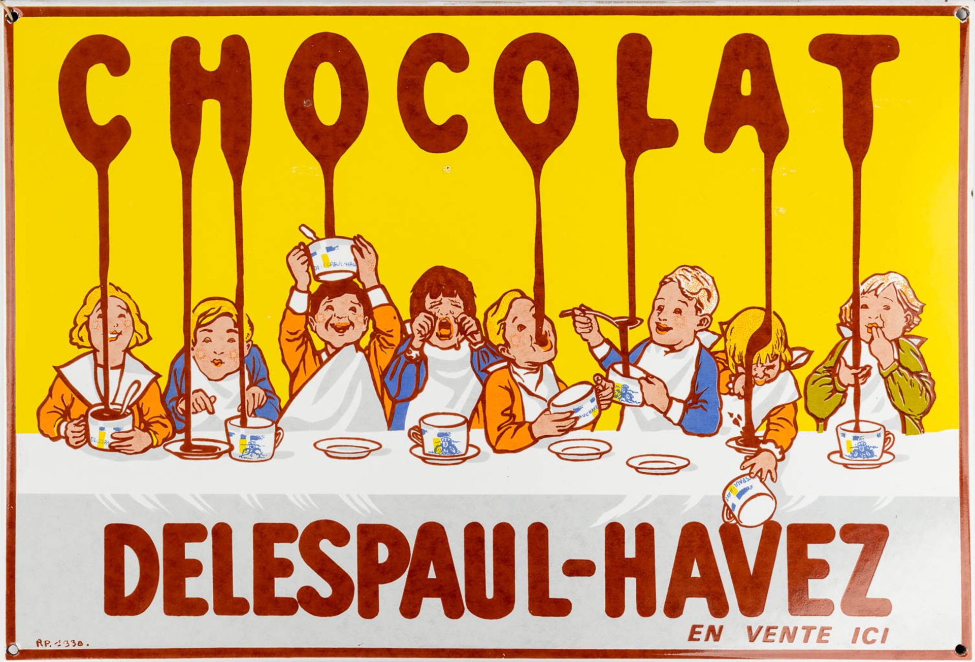 An enamel plateÊ'Chocolat Delespaul Havez'. (48 x 33cm) - Image 8 of 9