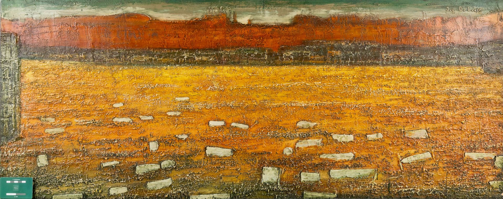 Joz DE LOOSE (1925-2011) 'Expressionist landscape' (130 x 52cm) - Image 6 of 7