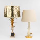 A set of 2 table lamps, A pineapple and Murano. (74cm)