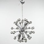 A 'Sputnik' Space Age hanging lamp, chromed. Circa 1970. (50 x 50cm)