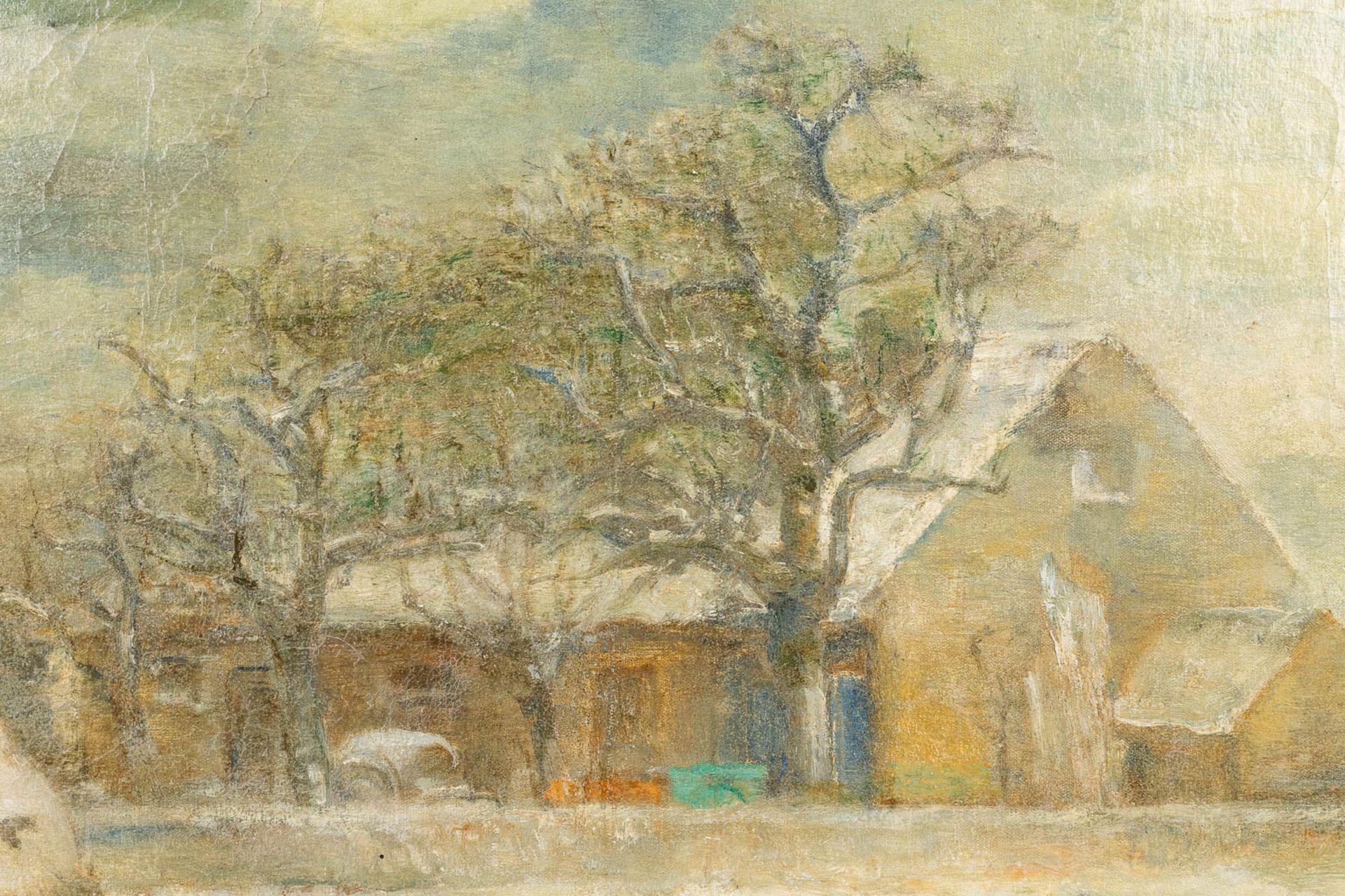 Alfons DE CUYPER (1887-1950) 'Snow Landscape' a painting, oil on canvas. (100 x 70cm) - Image 7 of 7