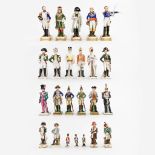 L'armee de Napoleon', a collection of 24 figurines/soldiers made of porcelain. 20th C. (26cm)