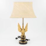 Deknudt, a table lamp with eagle, Hollywood Regency style. (17 x 18 x 76cm)